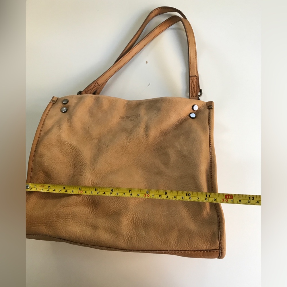 American Leather Co. Lenox Triple Entry Satchel Cafe Latte - Picture 14 of 16